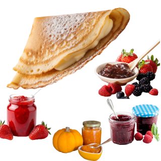 Crepe com Compota
